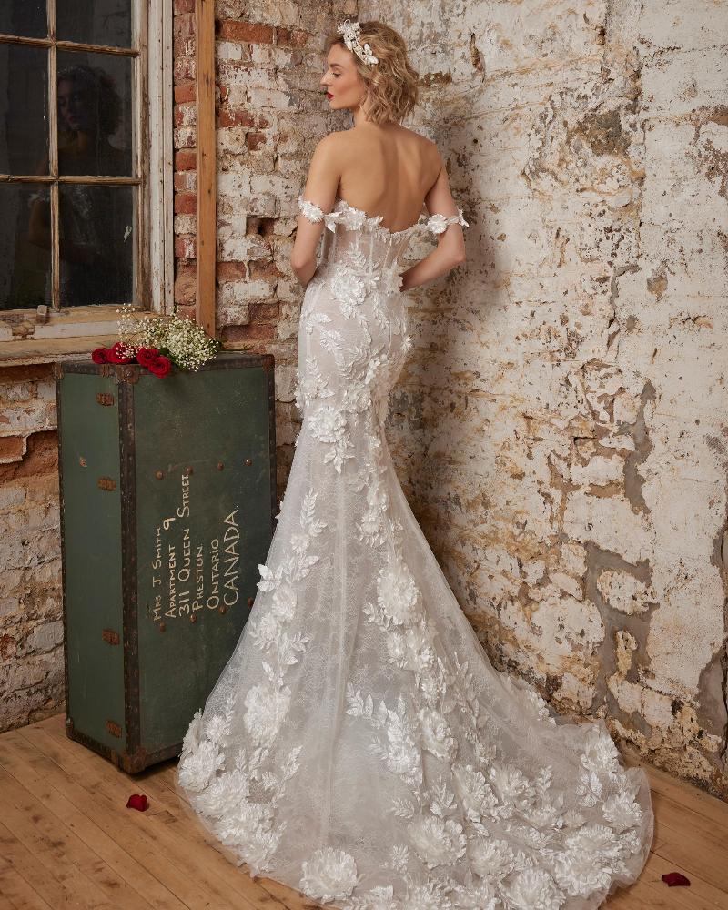 123247 sexy mermaid wedding dress with detachable skirt and 3d lace2